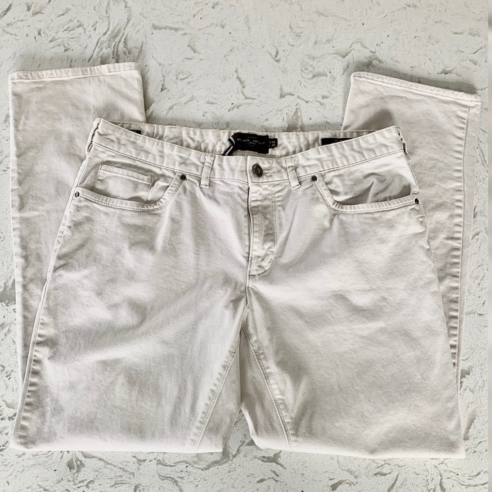 Black Brown 1826 Tailored Fit Off White Jeans